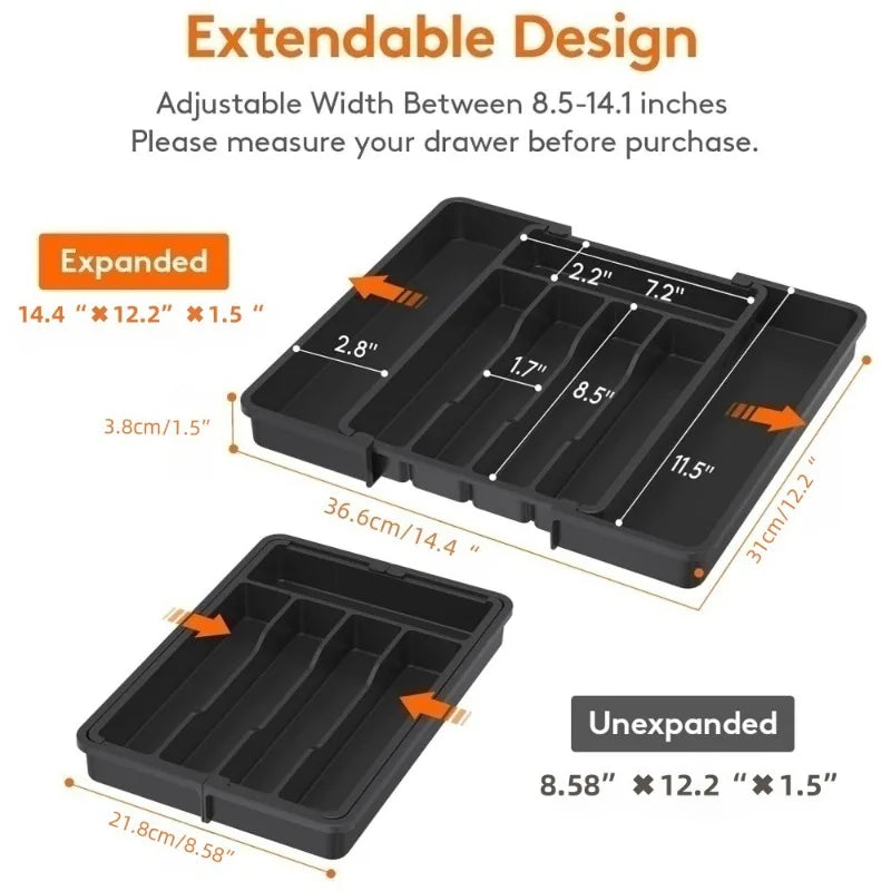 Norvexa™ Expandable Kitchen Cutlery Organizer